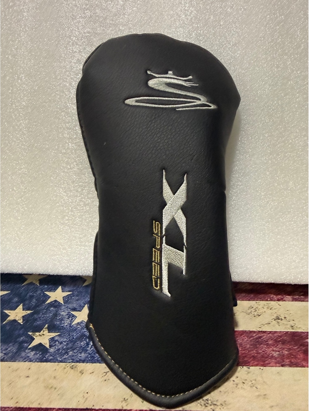 Cobra XL Speed Golf Driver Headcover Black Gold Embroidered OEM Club Cover